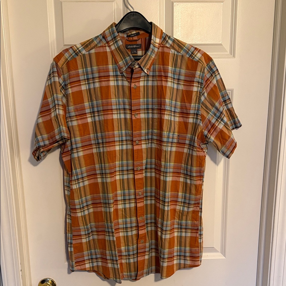 Eddie Bauer Baja XLT Multicolor Plaid Button Down Shirt